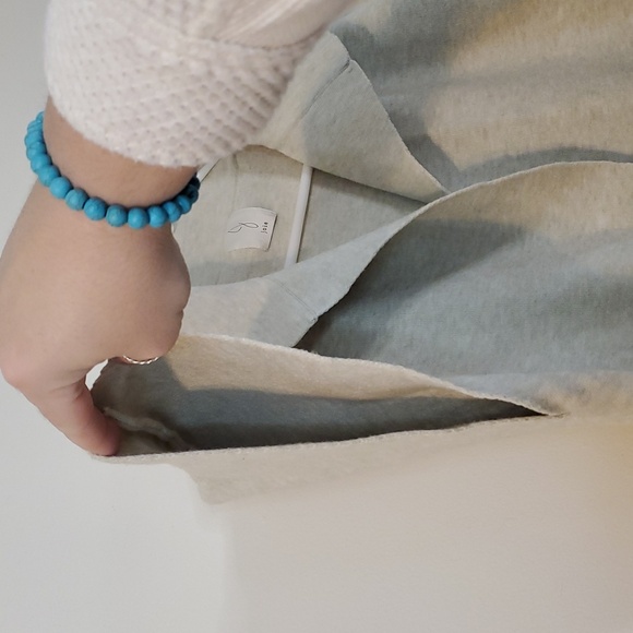 Joie Shortsleeve Open Front Wide Collared Cape Style Poncho Boxy Pockets Soft - Picture 5 of 12